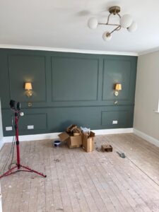 finishing touches to house rewire in Bramhope, Leeds